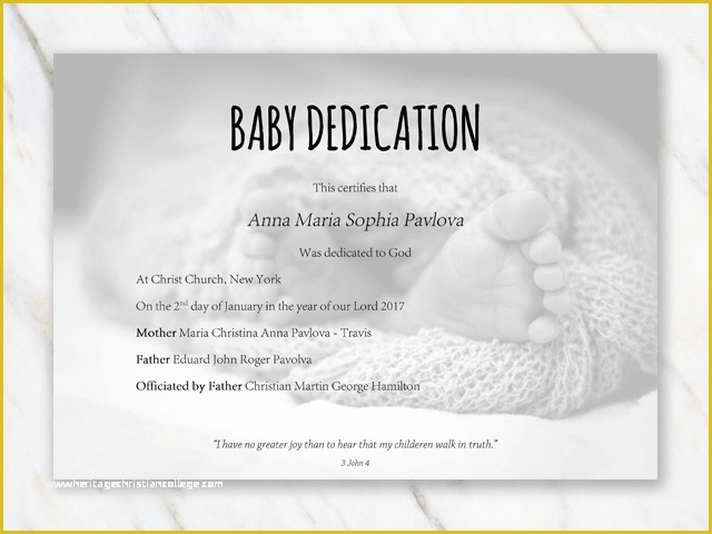 Baby Dedication Invitations Free Template Of Baby Dedication Certificate Template for Word [free Printable]