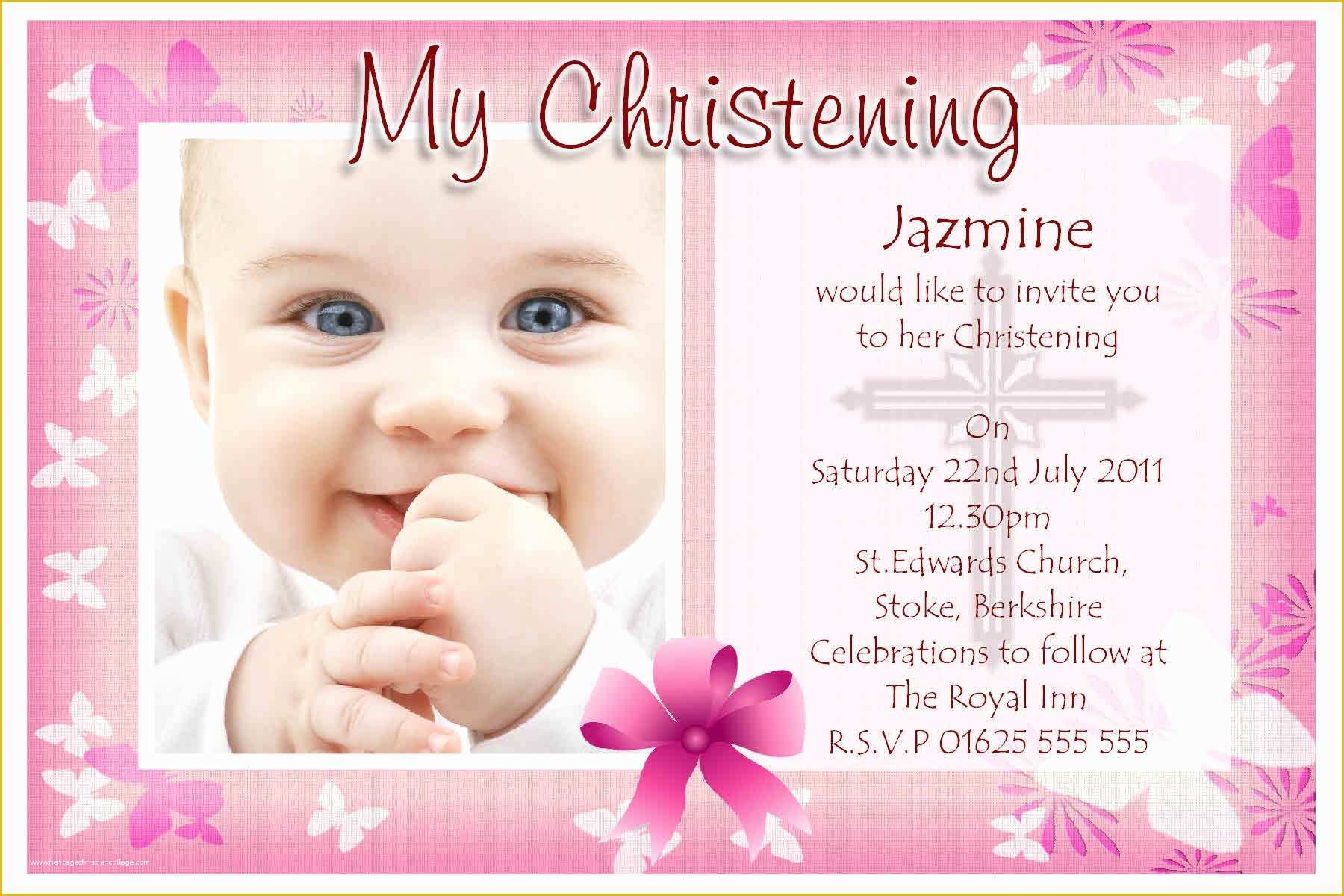 Baby Dedication Invitations Free Template Of Christening Invitation Free