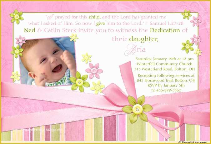 Baby Dedication Invitations Free Template Of Designs Baby Dedication Day Invitation as Well Etsy and