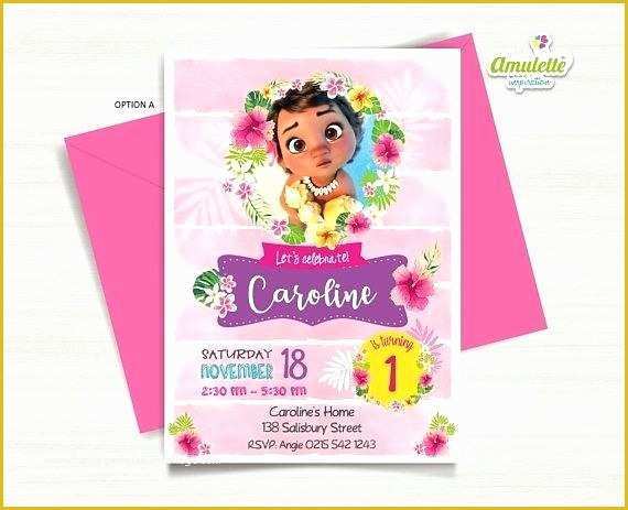 Baby Moana Invitation Template Free Of Baby Moana Invitations S Birthday Invitation Template Free