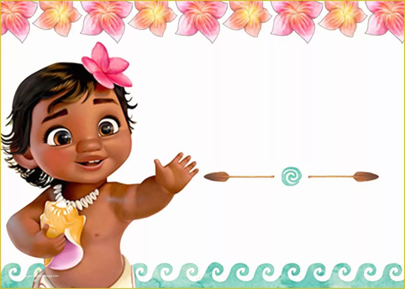 Baby Moana Invitation Template Free Of Free Moana Birthday Invitation Template