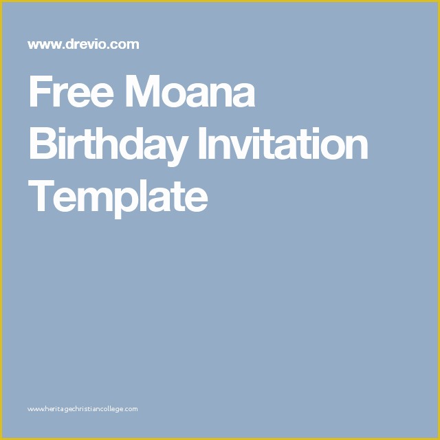 Baby Moana Invitation Template Free Of Free Moana Birthday Invitation Template