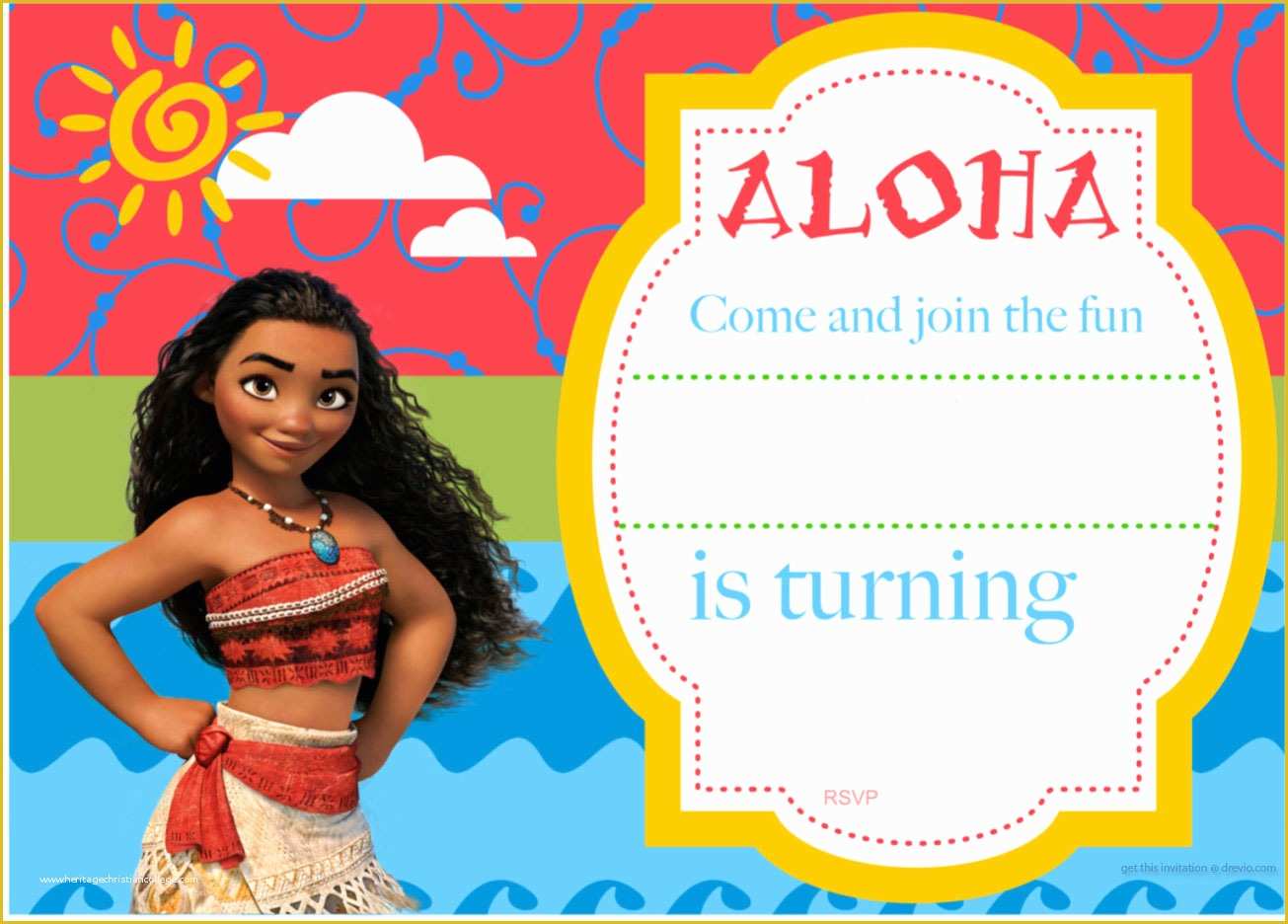 Baby Moana Invitation Template Free Of Free Printable Moana Birthday Invitation and Party Ideas