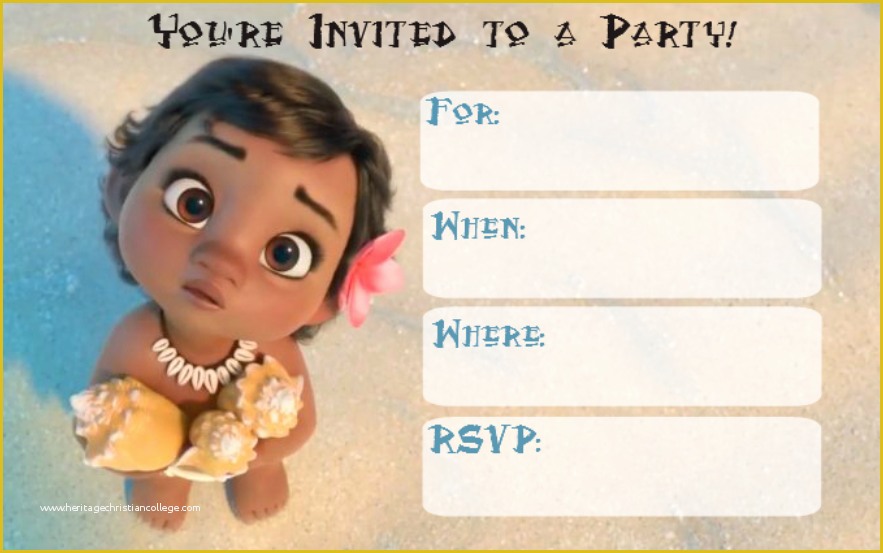 Baby Moana Invitation Template Free Of Free Printable Moana Invitation for Girl – Baby Shower and