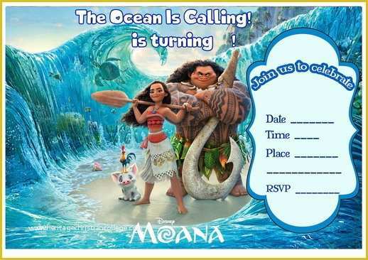 Baby Moana Invitation Template Free Of Free Printable Moana Party Invitation • Free Printables
