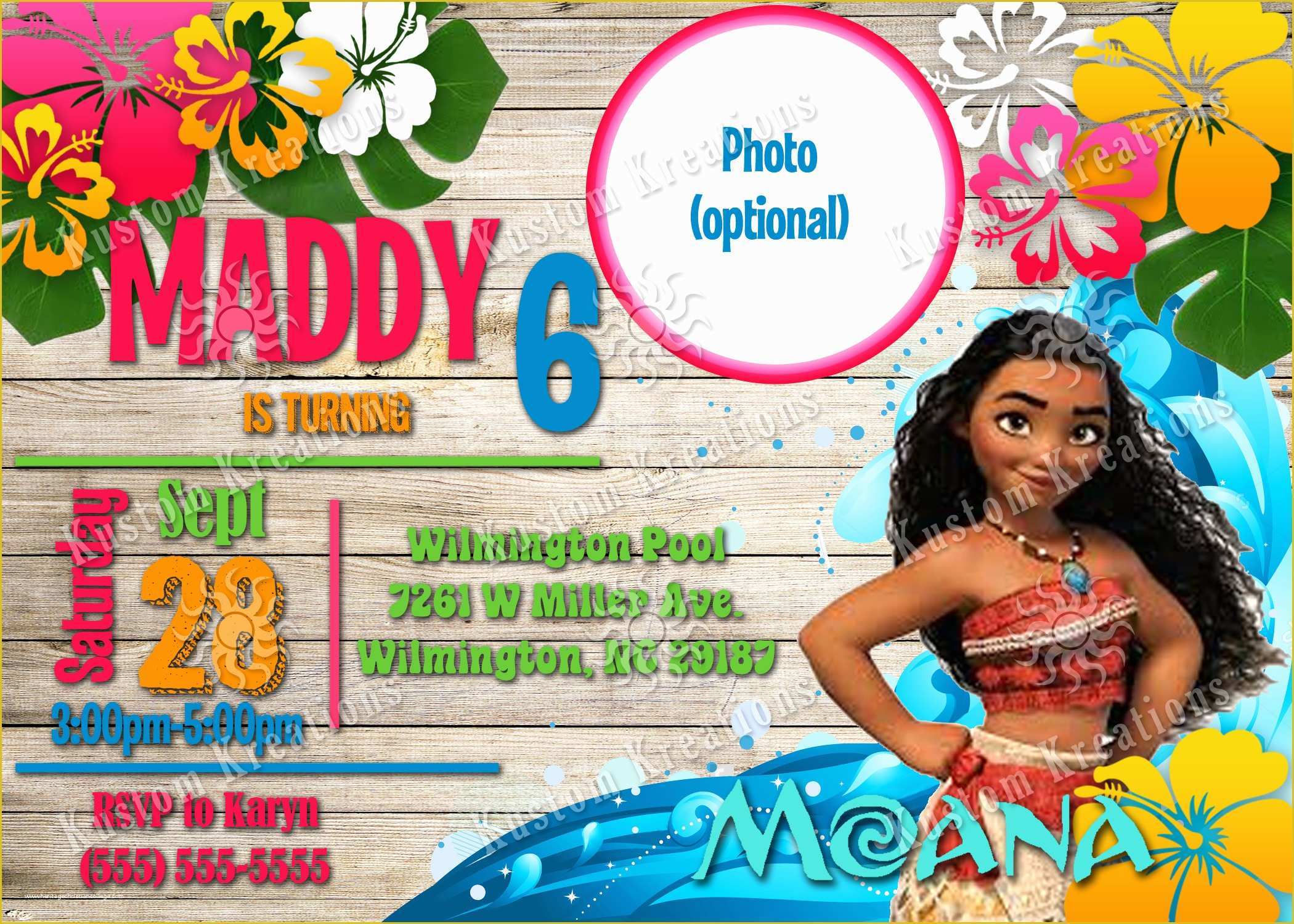 Baby Moana Invitation Template Free Of Moana Birthday Invitations