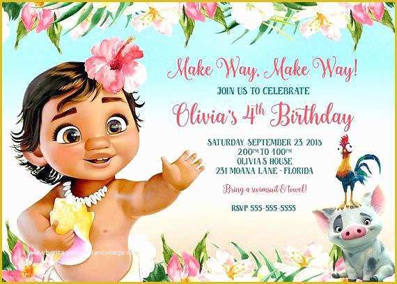 43 Baby Moana Invitation Template Free