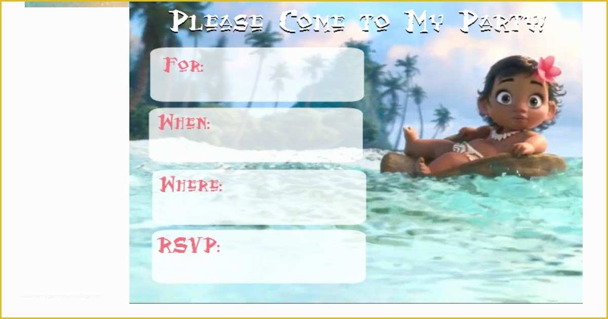 Baby Moana Invitation Template Free Of Musings Of An Average Mom Free Printable Moana Invitations