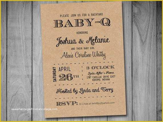 Baby Q Invitations Templates Free Of Baby Q Baby Shower Invitation Template Download Black