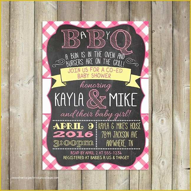 Baby Q Invitations Templates Free Of Baby Q Invitation Babyq Baby Shower Invitation Backyard