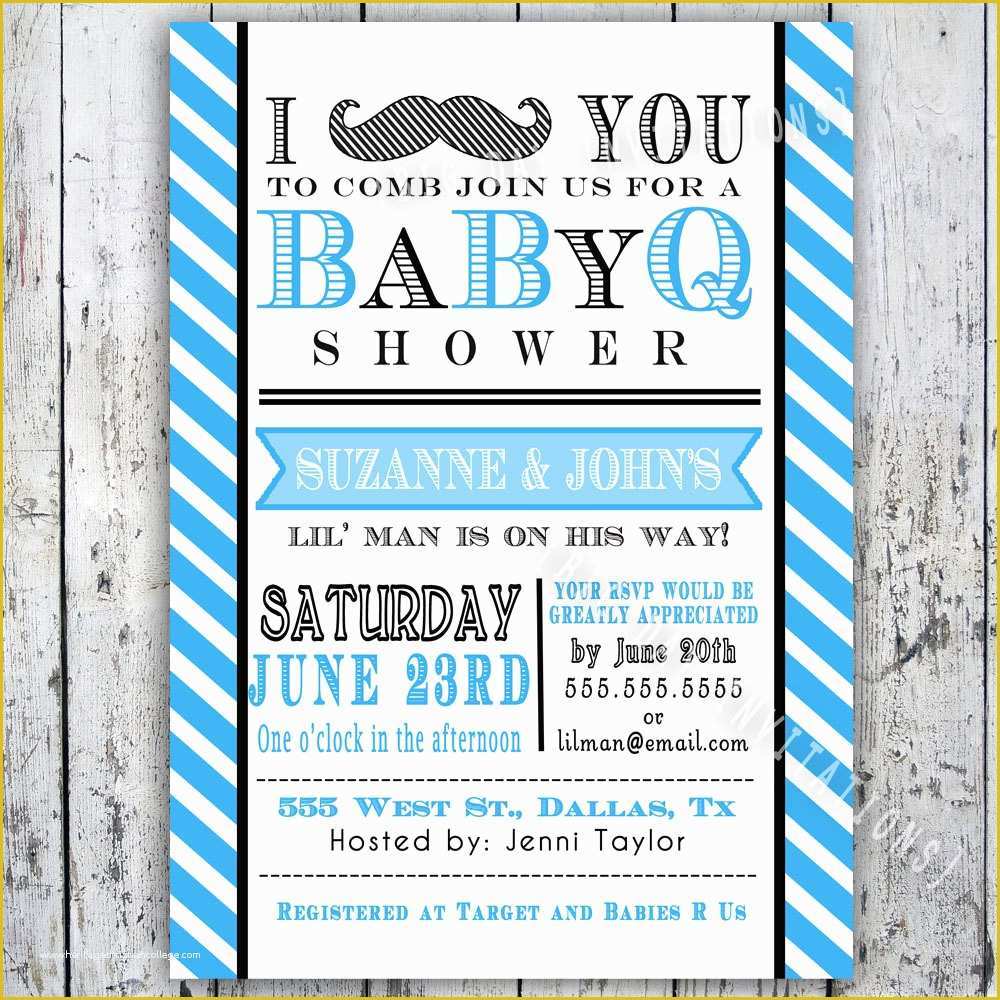 Baby Q Invitations Templates Free Of Baby Q Invitations Template