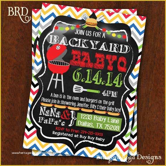 Baby Q Invitations Templates Free Of Baby Q Shower Invitations