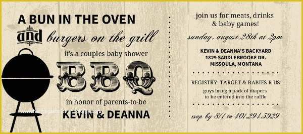 Baby Q Invitations Templates Free Of Baby Shower theme Ideas Retro Bbq Brunch Invites Decor