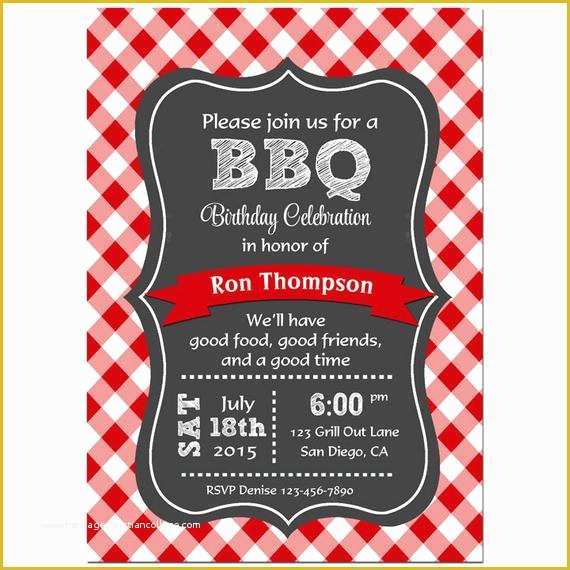Baby Q Invitations Templates Free Of Bbq Invitation Printable or Printed with Free Shipping