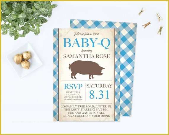 Baby Q Invitations Templates Free Of Boy Baby Q Invitation Pdf Template Printable Couples Baby