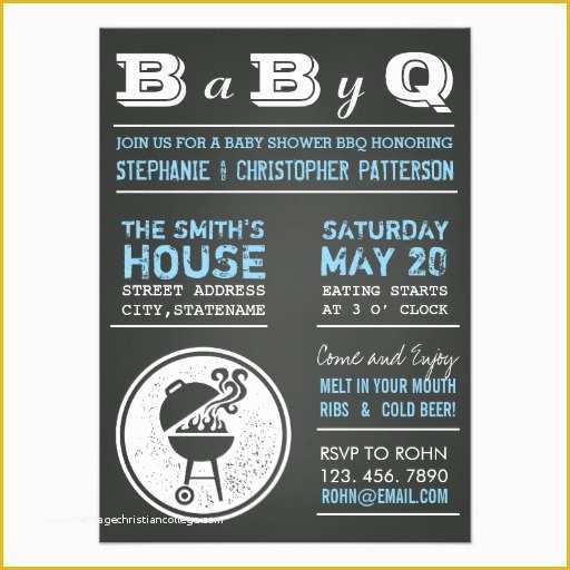 Baby Q Invitations Templates Free Of Custom Baby Q Shower Invitations Invites Templates