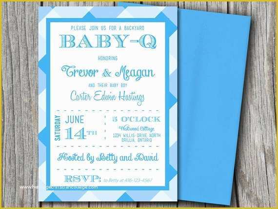 Baby Q Invitations Templates Free Of Items Similar to Baby Q Baby Shower Diy Invitation
