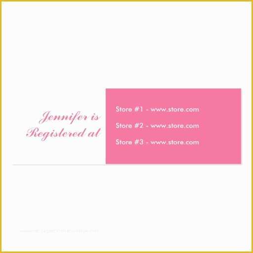 Baby Registry Card Template Free Of Baby Registry Cards Business Card Templates