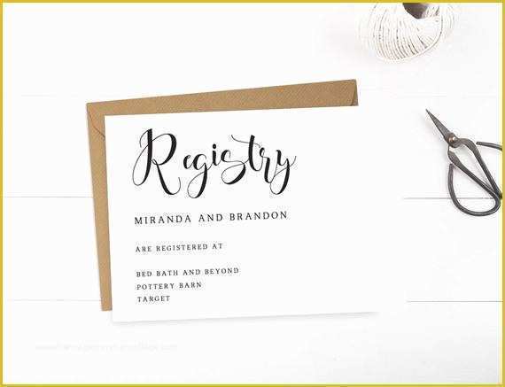 Baby Registry Card Template Free Of Baby Shower Gift Registry Card Template Gift Ftempo