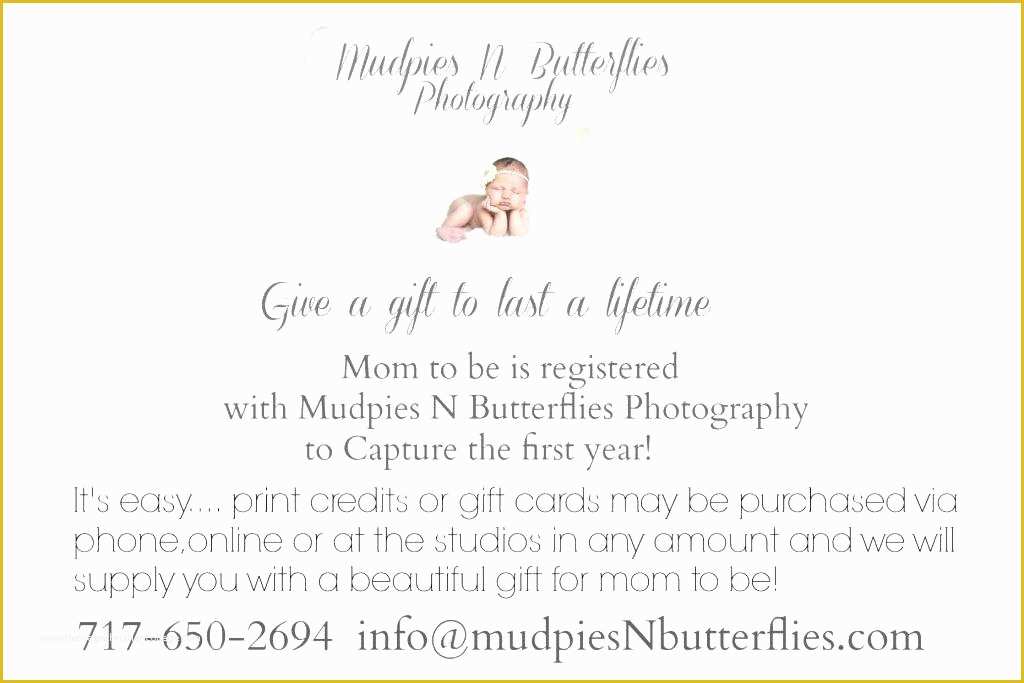 Baby Registry Card Template Free Of Baby Shower Registry Cards Baby Shower Gift Registry