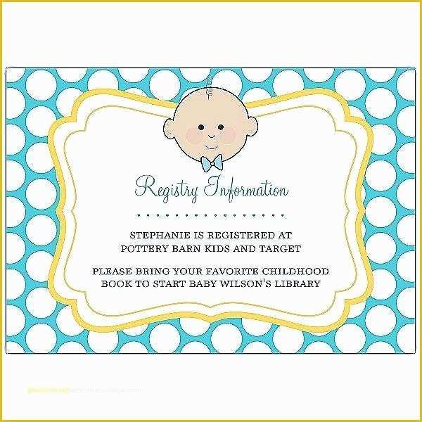 Baby Registry Card Template Free Of Baby Shower Registry Cards Good Gallery Baby Shower
