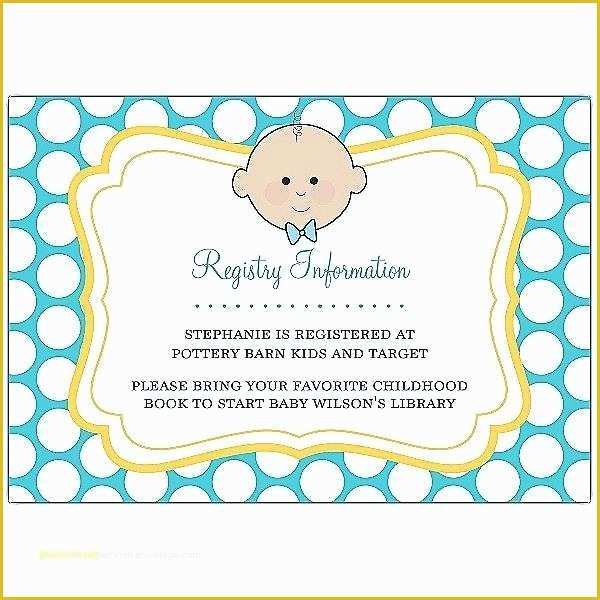 Baby Registry Card Template Free Of Baby Shower Registry Cards Good Gallery Baby Shower