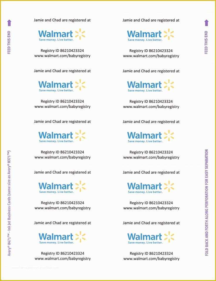 Baby Registry Card Template Free Of Business Card Templates Card Templates and Microsoft On