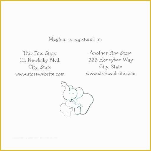 Baby Registry Card Template Free Of Registry Card Template – Hydrellatonefo