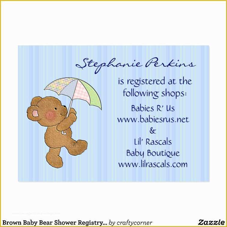 Baby Registry Card Template Free Of Sweet Dreams Baby Registry Cards Business Card Templates