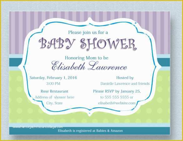 Baby Shower Boy Invitation Templates Free Of 39 Baby Shower Invitation Templates Psd Vector Eps Ai