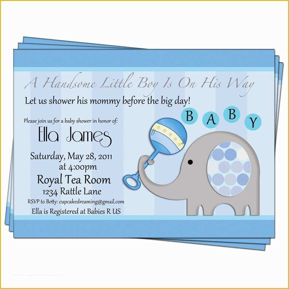 Baby Shower Boy Invitation Templates Free Of Baby Shower Invitation Printable Baby Shower Invitations