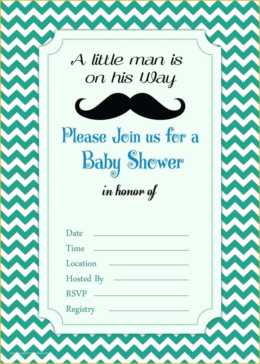 Baby Shower Boy Invitation Templates Free Of Mustache Baby Boy Shower Invitation Instant Download Fill In