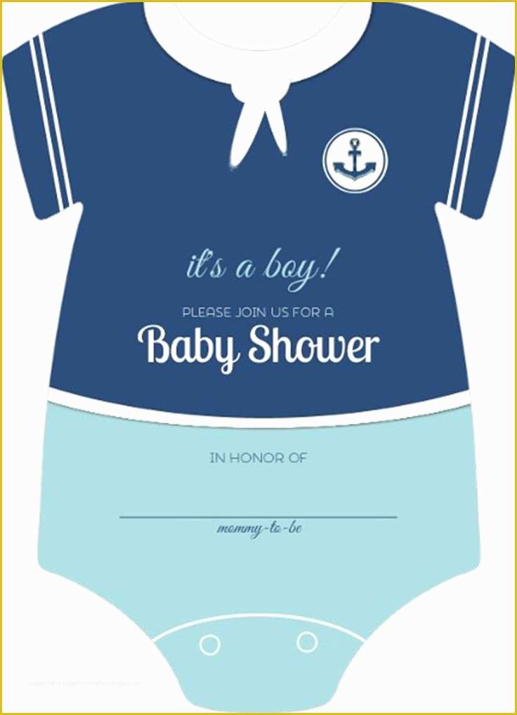 Baby Shower Boy Invitation Templates Free Of Sailor Esie Boys Nautical themed Fill In Blank Baby