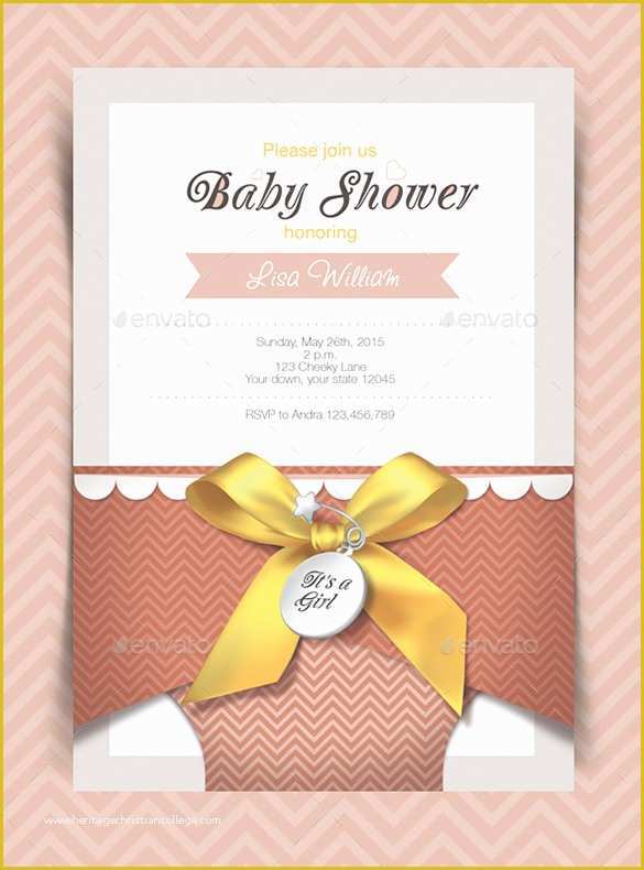 Baby Shower Card Template Free Of 35 Baby Shower Card Designs & Templates Word Pdf Psd