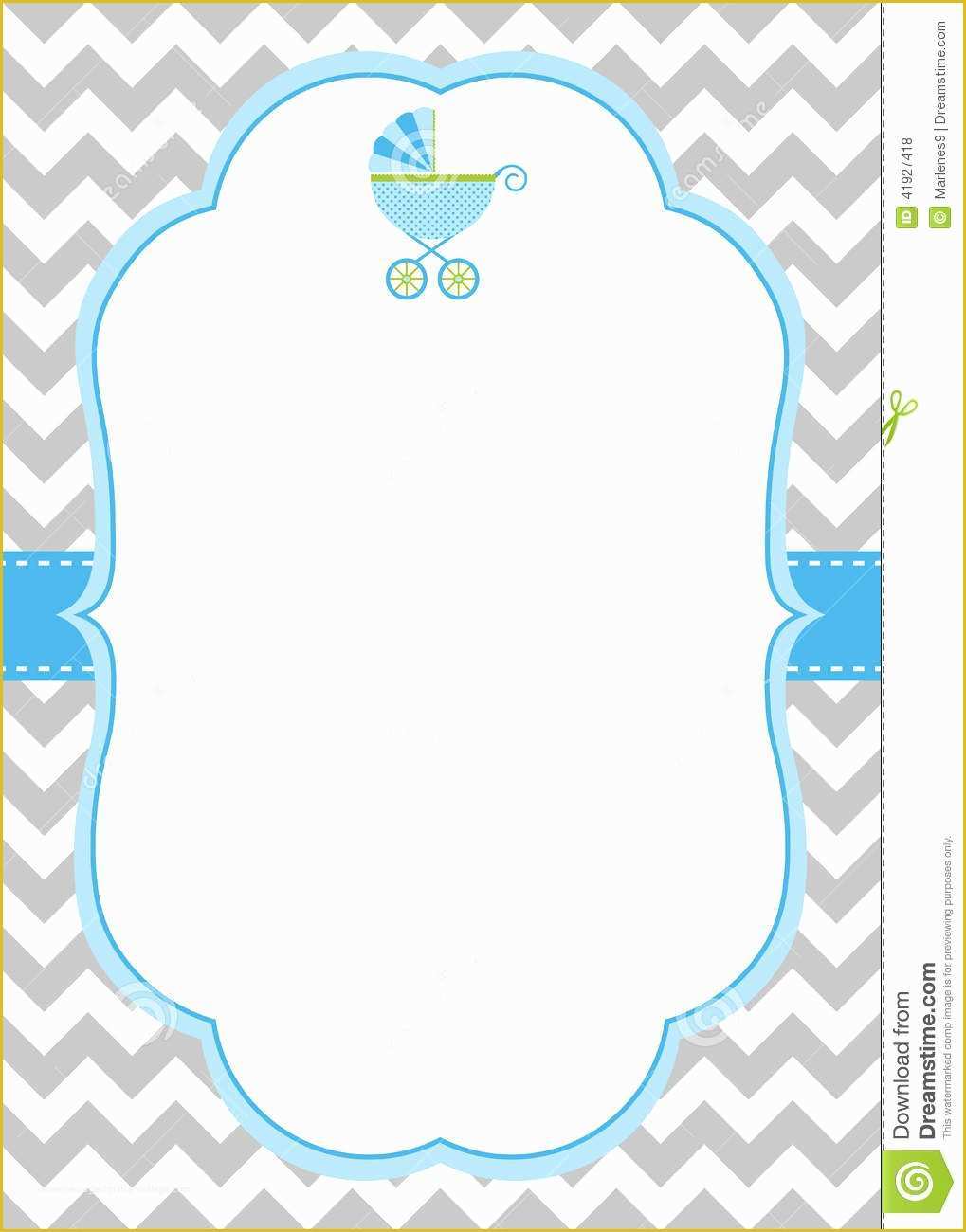 Baby Shower Card Template Free Of Baby Boy Invitation Card Stock Vector Illustration Of