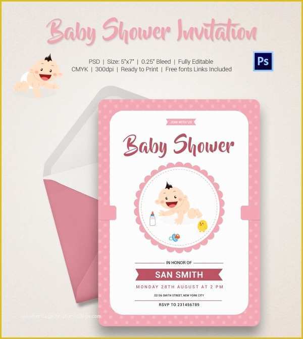 Baby Shower Invitations Templates Free Download Of Baby Shower Invitation Template 22 Free Psd Vector Eps