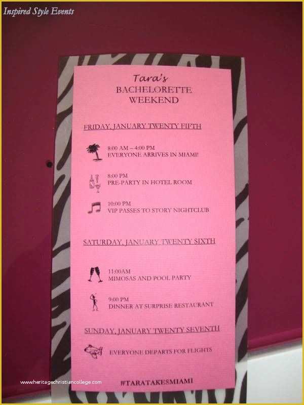 Bachelorette Party Agenda Template Free Of 1000 Ideas About Bachelorette Itinerary On Pinterest