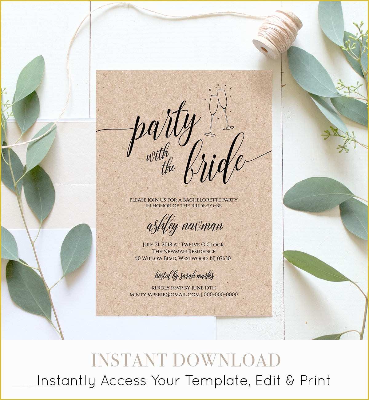 Bachelorette Party Invitation Templates Free Download Of Bachelorette Party Invitation &amp; Itinerary Printable