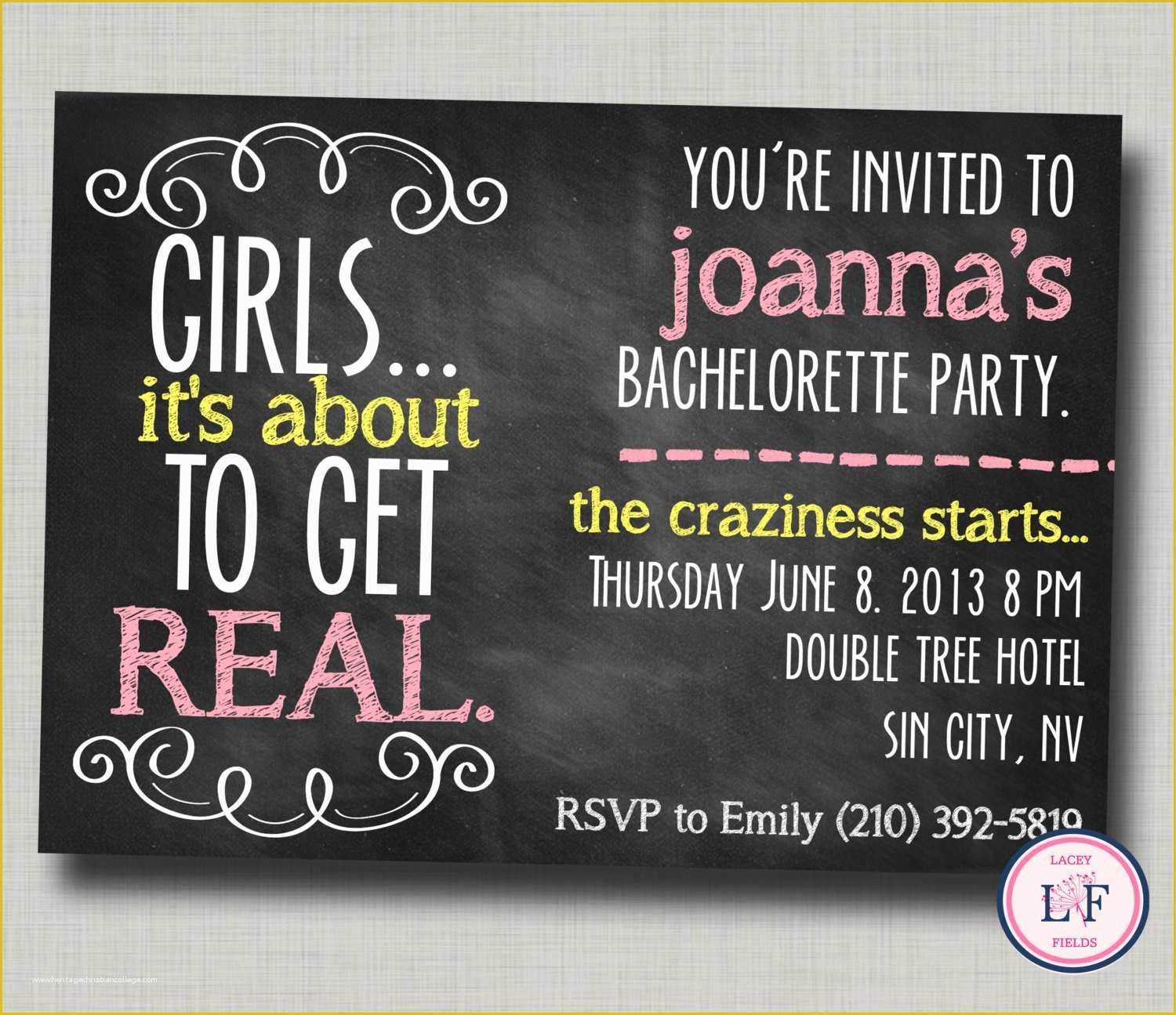 Bachelorette Party Invitation Templates Free Download Of Bachelorette Party Invitation Printable Chalkboard by