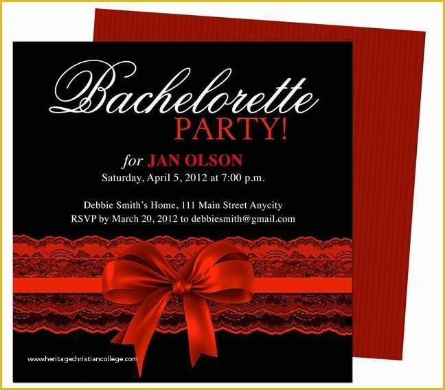 Bachelorette Party Invitation Templates Free Download Of Bachelorette Party Invitations Templates Scarlet Red