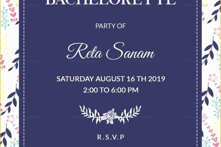 Bachelorette Party Invitation Templates Free Download Of Elegant Bachelorette Party Invitation Design Template In