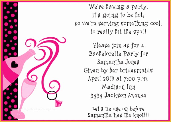 Bachelorette Party Invitation Templates Free Download Of Party Invitation Template Bachelorette Party Invite