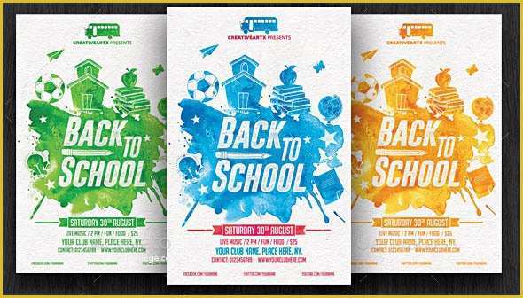 Back to School Brochure Template Free Of 16 Nice Back to School Party Flyer Templates – Design Freebies