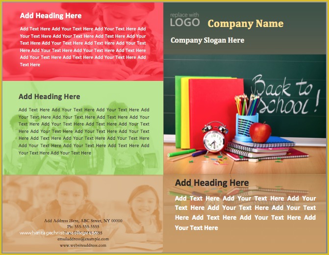 Back to School Brochure Template Free Of Back to School Brochure Template Word Templates