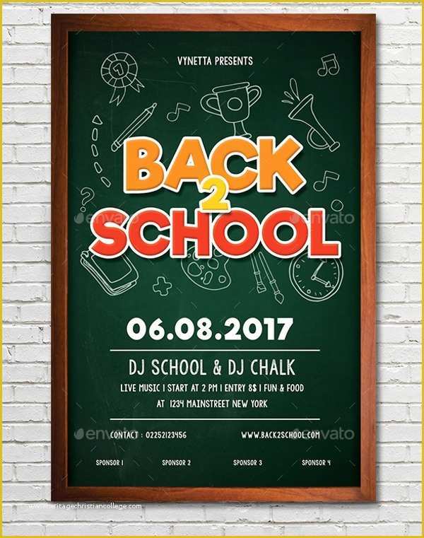 Back to School Party Flyer Template Free Of 22 Back to School Flyers Free Psd Ai Eps format