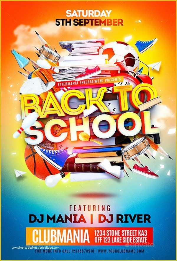 Back to School Party Flyer Template Free Of 27 School Flyers Templates Psd Ai Pages Docs