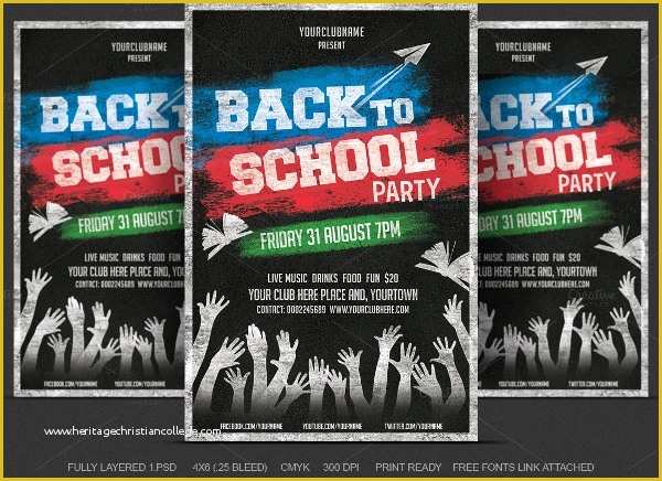 Back to School Party Flyer Template Free Of 46 Party Flyer Templates Psd Ai Indesign Vector Eps