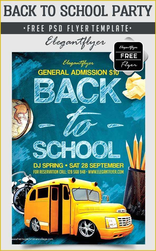 Back to School Party Flyer Template Free Of 80 Best Free Flyer Templates In Shop Psd format Download