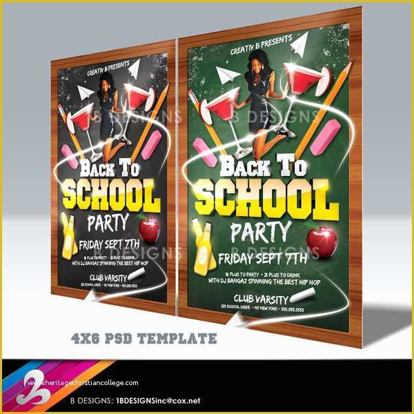 Back to School Party Flyer Template Free Of Back to School Party Flyer Template by Anotherbcreation On
