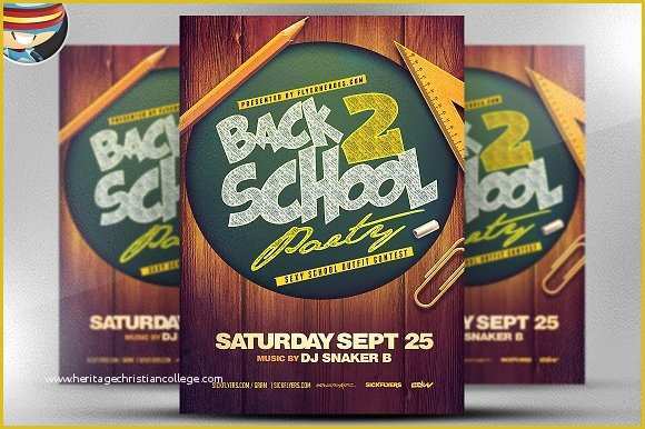 Back to School Party Flyer Template Free Of Back to School Party Flyer Template Flyer Templates On